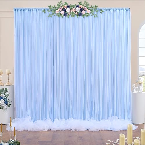 NSSONBEN 1,5 × 3 m, tenda blu in tulle, 1 pezzo, 1,5 × 3 m, blu, per feste, per matrimoni, compleanni, sesso - Fashionser