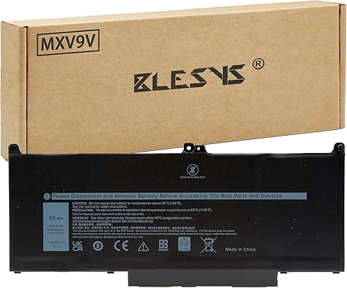 BLESYS MXV9V Batteria per Dell Latitude 5300 5310 7300 7400 E5300 E5310 E7300 E7400 per Latitude 5300 5310 2-in-1 per Inspiron 7300 7306 2-in-1 Series 829MX 0829MX 5VC2M 05VC2M Laptop - 7.6V 60Wh - Fashionser