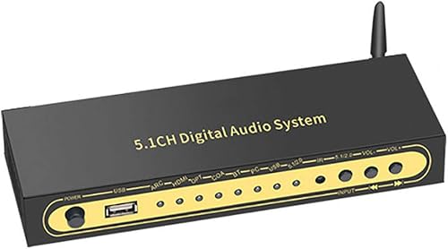 RSGK Decodificatore Audio 5.1, Convertitore Digitale-analogico, Disco U HDMI Bluetooth 5.0 Fibra Ottica Arc Coassiale, Supporto Lettore Blu-Ray PS Computer Set-Top Box E Altri Dispositivi Sorgente - Fashionser