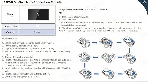ECOVACS Goat G1 Modulo di Auto-Connessione FM2213B - Fashionser