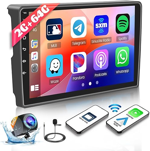 2G+64G per Citroen Berlingo B9 2008-2017 Autoradio Android con Wireless Carplay Android Auto 9' Touchscreen Stereo Auto con GPS WiFi RDS/FM USB SWC Mic Retrocamera - Fashionser