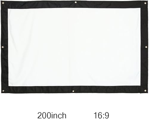 16: 9 Schermo Proiettore Portatile 200' Schermo di Proiezione Posteriore con Fori Appesi per Scuola Teatro Domestico e Proiezione Esterna - Fashionser