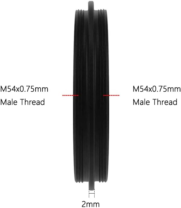 Set di accessori per telescopio Da M54 a M54 M54X0.75 Filettatura maschio a M54X0.75 Filettatura maschio Anello adattatore for telescopio Lega di alluminio Metallo Fotocamera del telescopio - Fashionser