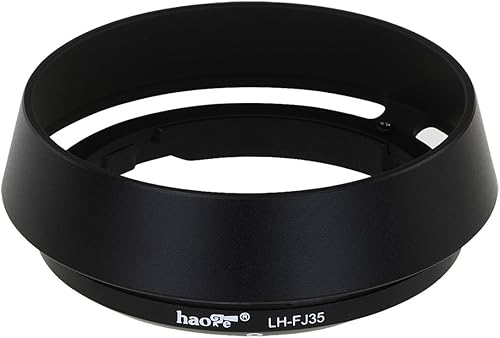 Haoge LH-FJ35 - Paraluce rotondo in metallo a baionetta per Fujifilm Fuji Fujinon XF 35 mm f/2 R WR XF35mmF2, XF 23 mm f2 R WR XF23mmF2 e XC 35 mm F2 XC35mmF2 LH-XF35-2 - Fashionser