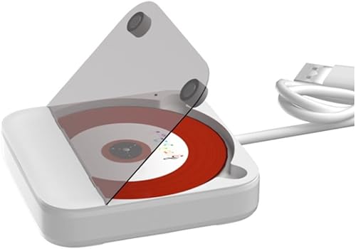 GREOHNMPAW Mini Lettore CD per Auto, Connessione USB/AUX Esterna, Connessione Lossless, Riproduzione Audio in da 3,5 mm, Lettore CD Portatile - Fashionser