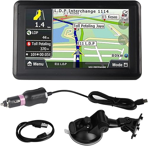 Navigatore GPS per auto, touchscreen da 5 pollici (universale) Navigatore GPS per auto Navigatore GPS da 256 MB 8 GB MP3 FM (nero) - Fashionser