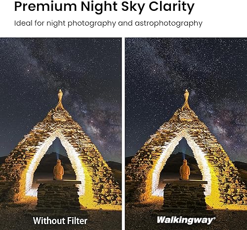 Walking Way 49mm Filtro Notturno Naturale per la Riduzione dell'Inquinamento Luminoso Vetro Ottico Nano-rivestito per Fotografia Notturna, Astrofotografia e Chiarezza delle Stelle - Fashionser