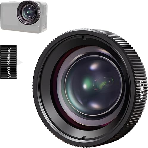 NEEWER Obiettivo Macro Compatibile con DJI Osmo Action 5 Pro/4 Action Cam, Ingrandimento 2X, 2 Elementi in 1 Gruppo Distanza Focale 3-4cm, Accessori per Fotografia Ravvicinata, Non Impermeabile, LS-68 - Fashionser