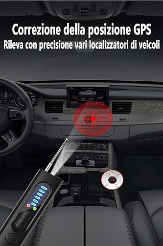 Tul Rilevatore Microspie, Rilevatore di Videocamera Micro Spia,Rilevatore Telecamere Nascoste Segnale, Rilevatore di Segnale GSM Dispositivo Rilevatore di Adatto per Uffici, Hotel, Case - Fashionser