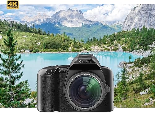nmbhus Fotocamera DSLR wifi HD 4K doppia fotocamera 64 milioni di telecamere for la registrazione di foto digitali di bellezza telecamera for la visione notturna(Size:D5+macro lens) - Fashionser