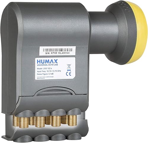 HUMAX Digital LNB 106s-B Quattro 4 uscite (1-multiswitch, custodia stagna, 40 mm alimentazione) 0,1 db Rumore - Fashionser