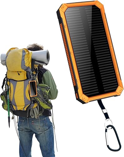 Power Bank Solare,Power Bank Multifunzionale - Caricatore Wireless 10000mAh Con Torcia Integrata E Caricamento Rapido Per Casa E Viaggi - Fashionser