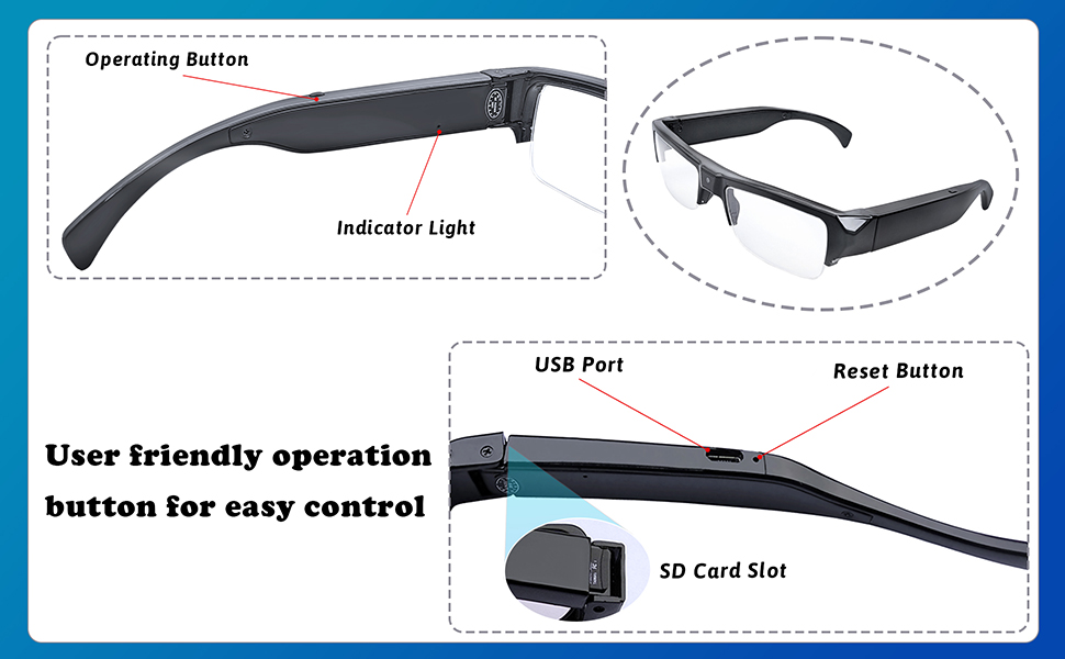 occhiali telecamera nascosta