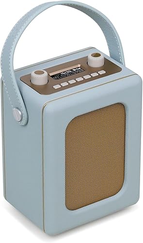 Radio DAB portatile con 20 ore di riproduzione | radio Bluetooth, alimentazione a batteria e alimentazione | Radiosveglia | radio FM, 60 preset, jack per cuffie, orologio/cucina, radio retrò, Lemega - Fashionser