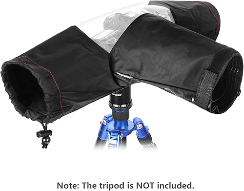 Neewer Pro - Copertura antipioggia impermeabile in nylon impermeabile per fotocamere Canon, Nikon, Sony, Pentax, Sigma, Tamron e altre fotocamere DSLR (nero) - Fashionser