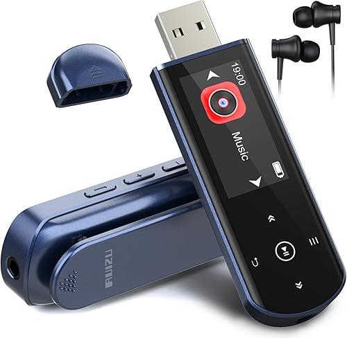 64GB Lettore MP3 Portatile Bluetooth 5.3, Clip Sportivo, Radio FM, Registratore Vocale, Lettore Audio Digitale, Trasferimento File USB, Ideale per Sport e Corsa - Fashionser