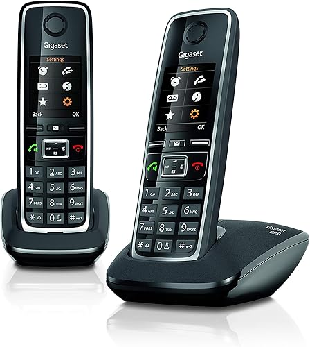 Gigaset C560 Duo - Due Telefoni Cordless per chiamate tra interni, trasferimento di chiamata, suonerie e rubrica personalizzabili, Vivavoce e display a colori [VERSIONE ITALIANA] - Fashionser