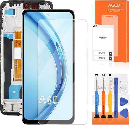 per Oppo A60 LCD Display per Oppo A60 CPH2631 LCD Schermo per Oppo A60 Touchscreen Digitizer Assembly con Telaio Kit di Riparazione (Nero, 6.67') - Fashionser