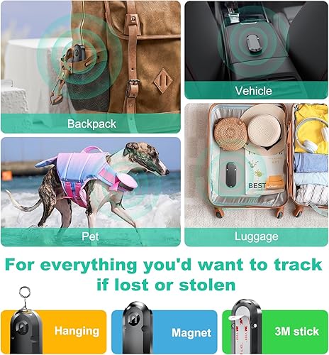 Custodia per batteria con vita prolungata a 10 anni per AirTag, Porta-etichetta impermeabile con batterie AA, 14 volte più capacità rispetto alla CR2032, 3 soluzioni di montaggio,confezione da 2 unità - Fashionser