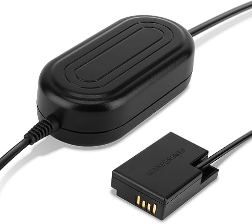 Alimentatore ACK-E18 Compatibile con ca. 3m + DC Coupler accu Adattatore, Alimentazione da Corrente di Rete Accoppiatore CC, Dummy Battery - Fashionser