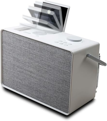 Pure Evoke Play sistema musicale versatile per interni ed esterni (radio DAB+/FM, internet radio, podcast, Spotify Connect, Bluetooth in un ricco suono stereo da 40W), Cotton White - Fashionser