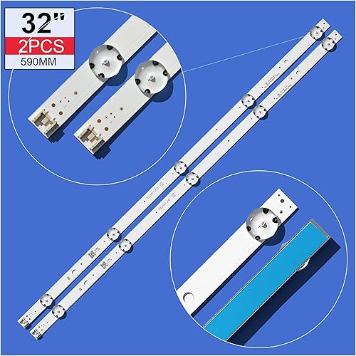 Striscia di retroilluminazione a LED for LG 32lh510b 32lf510u 32lf510b 32lh570b 32lh51 hd 32lh520u 32lh530v 32lh560b 32lj600u 32lh510u 32lh595u (Color : 1 set) - Fashionser