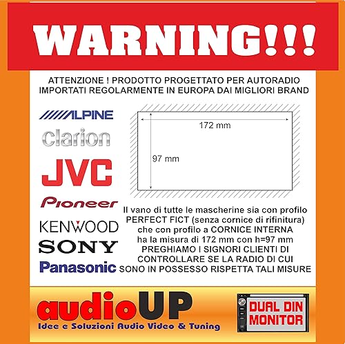 Mascherina autoradio 2 DIN con prese aria SOLO CORNICE. Colore GRIGIO PERLA. Controlla la descrizione per la compatibilità dei veicoli. - Fashionser