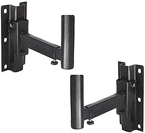 COPPIA SUPPORTI MURO PARETE IN ACCIAIO SOSTEGNI STATIVI UNIVERSALI CASSE ACUSTICHE STANDARD 35 MM - Fashionser
