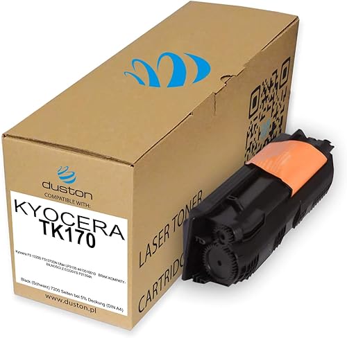 duston Toner nero TK170, TK-170 compatibile con Kyocera FS1320D FS1370DN - Fashionser