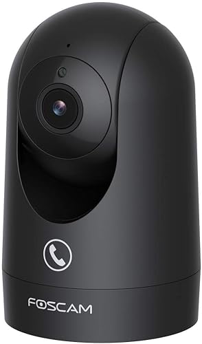 Foscam R8M telecamera di sorveglianza interna girevole e orientabile 4K 8MP Dual Band WLAN con rilevamento radar e funzione di tracciamento automatico (nero) - Fashionser