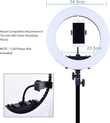 HAKUTATZ - Lampada ad anello a LED, luce fissa, per video e foto - Fashionser