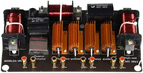 Divisore di Frequenza ad Alta Potenza da 1500 W Crossover Un 3 Vie Alto-Basso 8 Ohm per Altoparlante, Punto di Crossover 1600 / 2800Hz - Fashionser