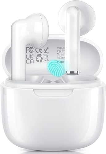 AsiceSound Cuffie Bluetooth, Auricolari Bluetooth 5.3 con Stereo HiFi Immersivo, 46 Ore di Durata, Cuffie Wireless con Ricarica Rapida USB-C, Touch Control IP7 Impermeabili Cuffie Wireless - Fashionser