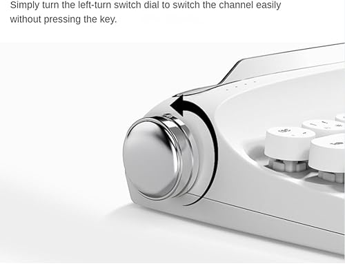 Yuattory B309 - Tastiera senza fili retrò Bluetooth per laptop, tablet, telefoni, modelli di ricarica, tastiera portatile, doppia modalità, beige - Fashionser