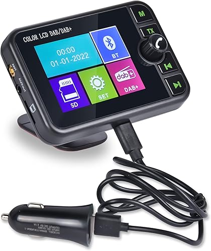 Hikity Adattatore Dab/Dab + USB Auto, Dongle Dab in Car Ricevitore Radio Digitale Dab Chiavetta USB 2.0 Dab con Antenna Dab per autoradio Android - Fashionser