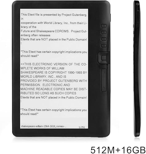 Hasaller Lettore di eBook HD da 17,8 cm, lettore di e-book a colori con schermo touchscreen lettore LCD portatile lettore di e-book e foto lettura di libri digitali lettore digitale portatile (16G) - Fashionser