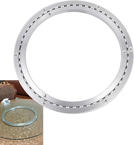 Piastra girevole girevole liscia for impieghi gravosi, base girevole con cuscinetto girevole, cuscinetto da tavolo, base girevole for display TV, grande piastra girevole silenziosa in alluminio a 360° - Fashionser