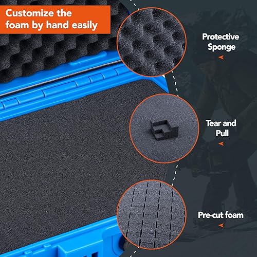 HC-3310 Custodia Valigia Case Impermeabile con Schiuma, Dimensioni Interne 33x21x13.5 cm, Adatto per Fotocamera Reflex, Drone Piccolo, videocamera, Action Camera e Altri - Fashionser