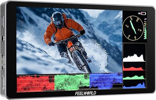 FEELWORLD P6XL Monitor da campo in alluminio da 6 pollici 1200Nit Monitor DSLR touchscreen con batteria integrata 4K 60Hz HDMI2.0 3DLUT HDR Forma d'onda Screenshot - Fashionser