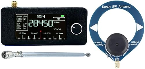 SI4732 Pocket Radio Ricevitore 0.5-108MHz Full Band AM FM LSB USB Con Schermo IPS da 1,9 pollici Controllo ESP32-S3, Sostenere Full-band Broadcasting (A) - Fashionser