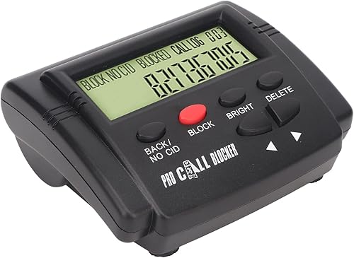 Blocco Chiamate per Telefono Fisso, Blocco Chiamate Automatiche per Telefono Domestico Interrompi Tutte Le Chiamate Indesiderate con Un Tocco di Un Pulsante e Blocca 4000 Numeri - Fashionser