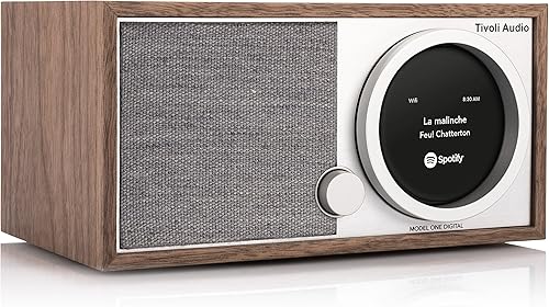Tivoli Audio Model One Digital Gen 1 DAB/DAB+/FM Radio Digitale con funzionalità Wireless Wi-Fi e Bluetooth (Noce / Grigio) - Fashionser