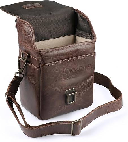 MegaGear Torres Mini borsa per fotocamera, in vera pelle, per fotocamere DSLR e DSLR - Fashionser