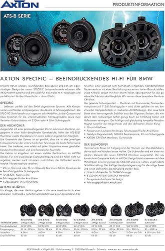 ATS-BSUB2 | SPECIFIC 20cm Untersitzbass für BMW - Fashionser