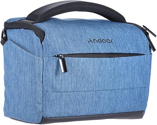 Andoer Borsa a tracolla per fotocamera DSLR a forma di parallelepido in poliestere per 1 fotocamera 2 obiettivi e piccoli accessori per Canon Nikon Sony Fujifilm Olympus Panasonic - Fashionser
