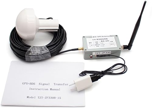 Toplionace Kit Completo di Trasferimento Amplificatore di Segnale Ripetitore di Segnale GPS per Interni L1 BD2 con Antenna Ricevente a Fungo da 15M - Fashionser