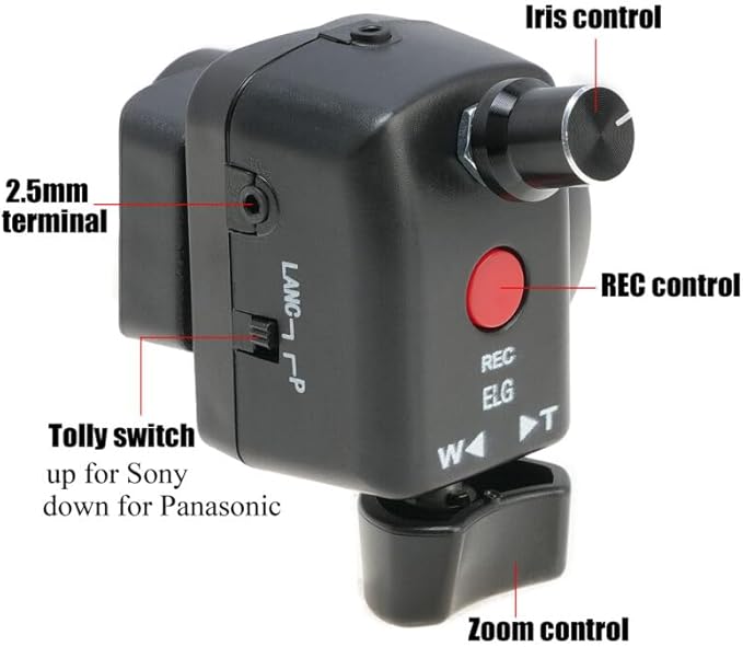 Wired Camcorder Lanc Telecomando IRIS/Zoom/Video Rec Start/Stop per Sony PXW-Z200 PXW-Z90 Z190 Z5C Z7C FS5 FS7M2 FS7H FS700 FX9 A1C per Panasonic CX200m HC-X1500gk - Fashionser