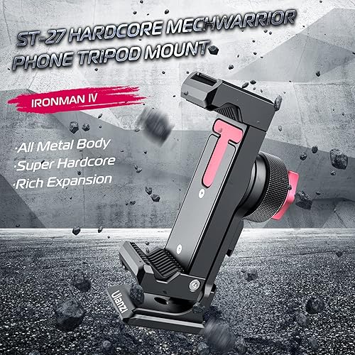 ULANZI Adattatore Treppiede Smartphone, ST-27 Adattatore Supporto Cellulare, Adattatore Cellulare per Treppiede con vite da 1/4' e Arca-Swiss, Rotazione a 360°per iPhone, Huawei, Xiaomi - Fashionser