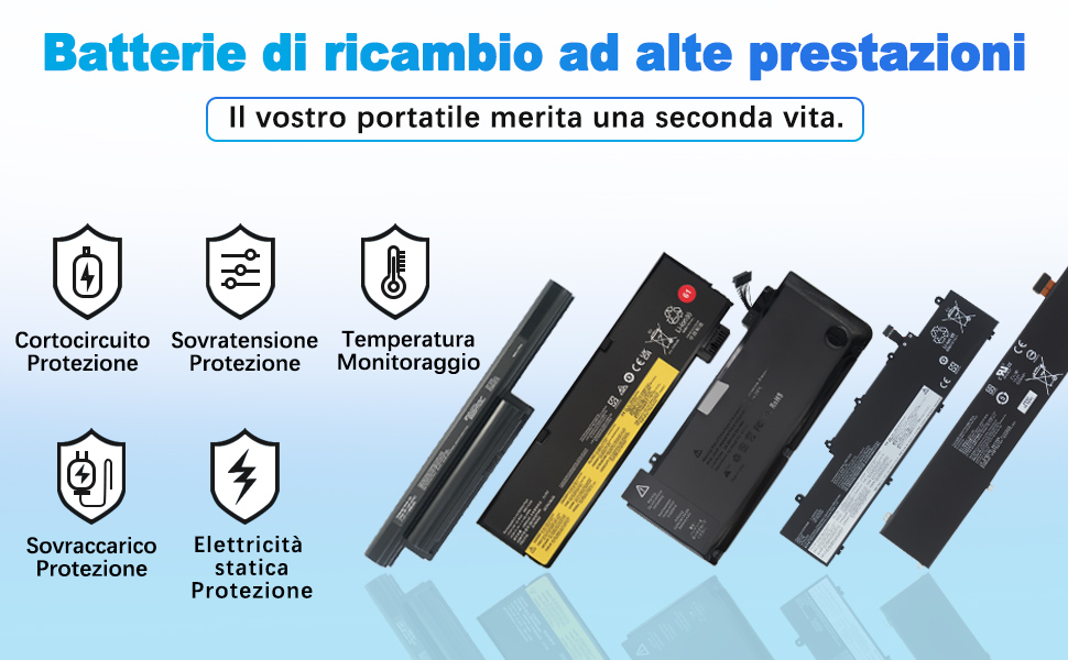Le nostre batterie per computer portatili ad alte prestazioni