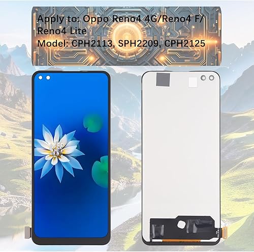 H&LYCYJ Schermo display per Oppo Reno4 4G/Reno4 F/Reno4 Lite TFT CPH2113 SPH2209 CPH2125 LCD di ricambio con kit (senza impronte digitali) - Fashionser